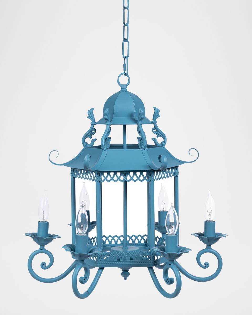 Lotus 19" 6-Light Lantern Chandelier